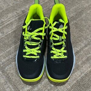 Under Armour Black and Green Athletic Sneakers